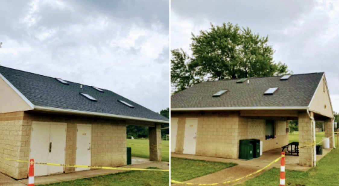 Fields Comfort Station - new roof installed