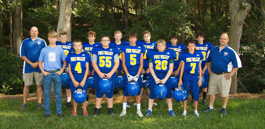 Pike Valley Jr High Football Team and Coaches