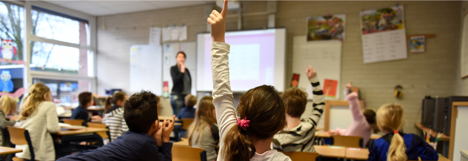 Student raising their hand