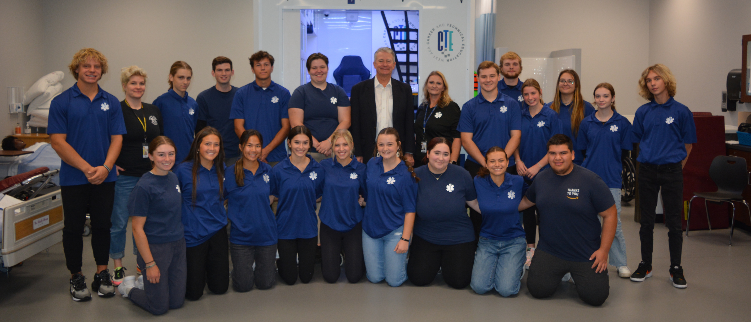 governor little with CTE emt class