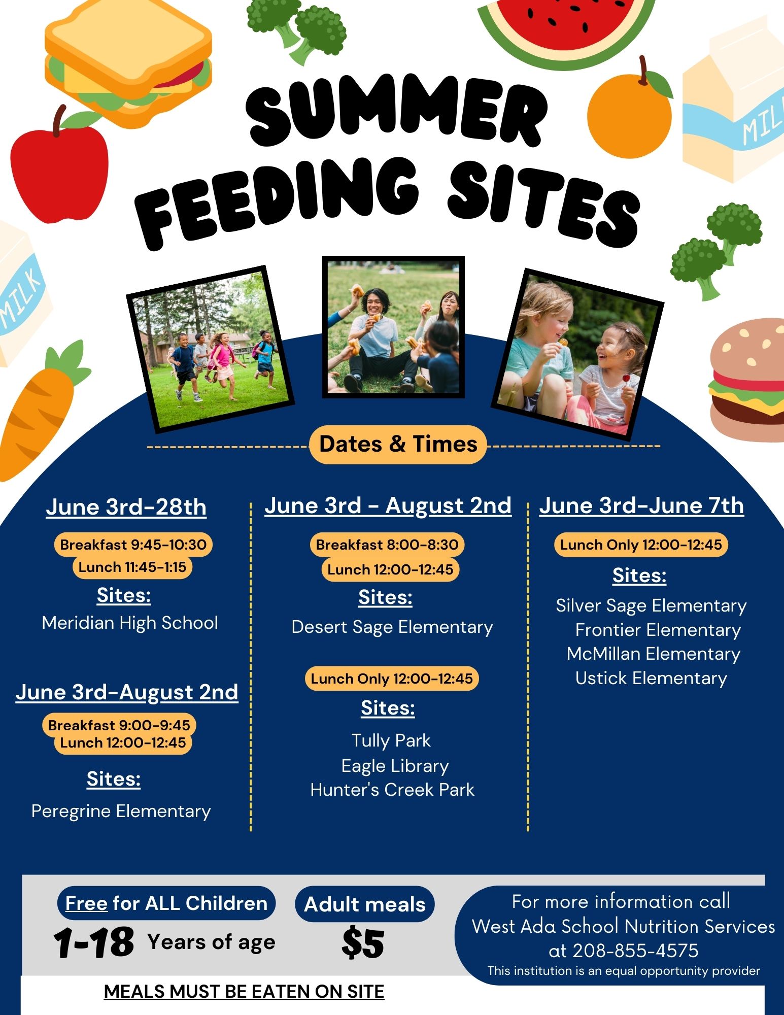 Summer Feeding Schedule