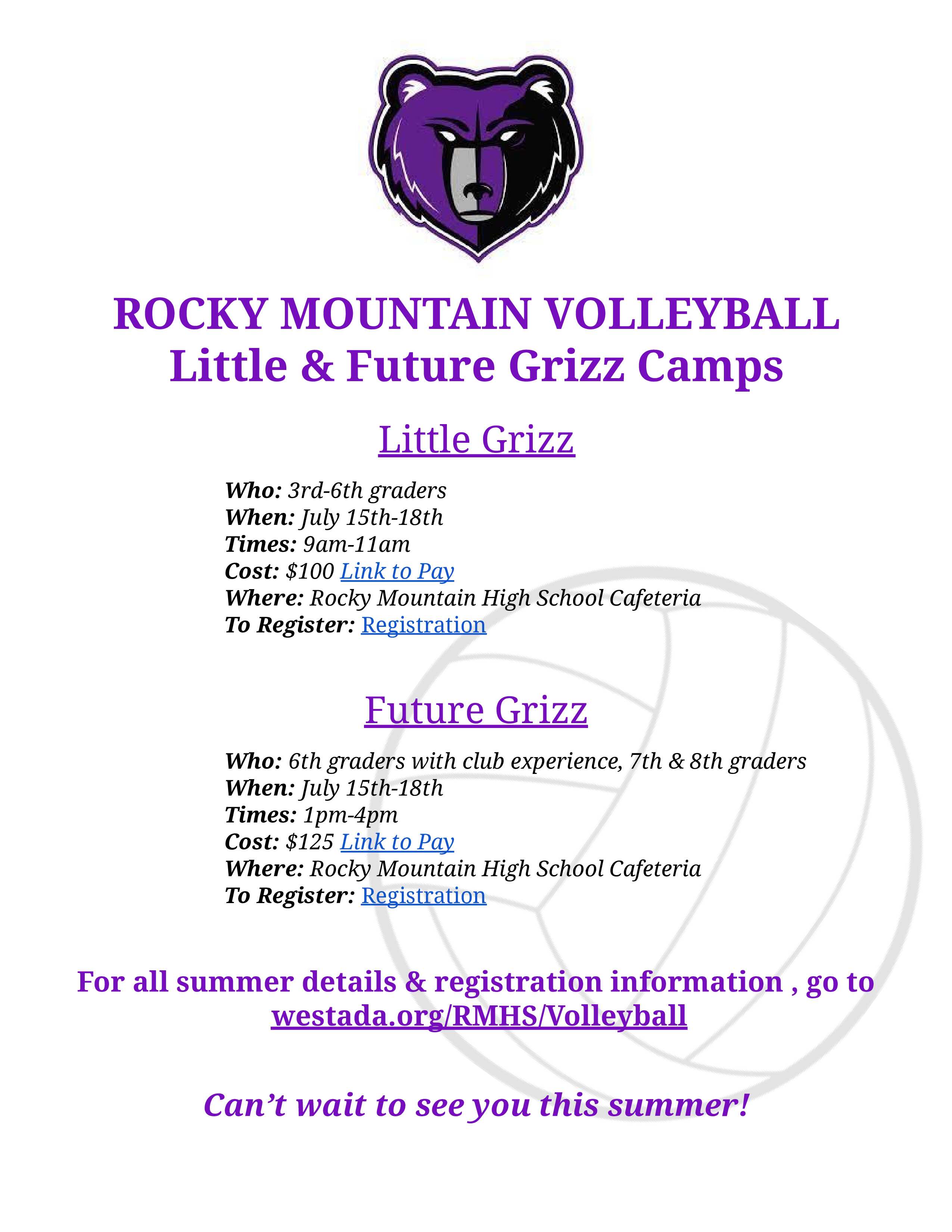 RMHS Volleyball 3-6 graders