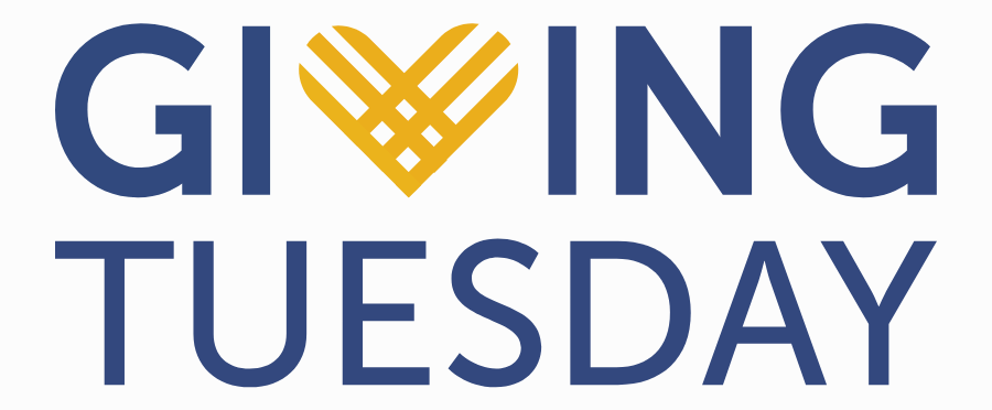 Giving Tuesday logo - yellow heart as V in Giving