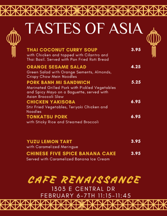 Cafe Renaissance Menu