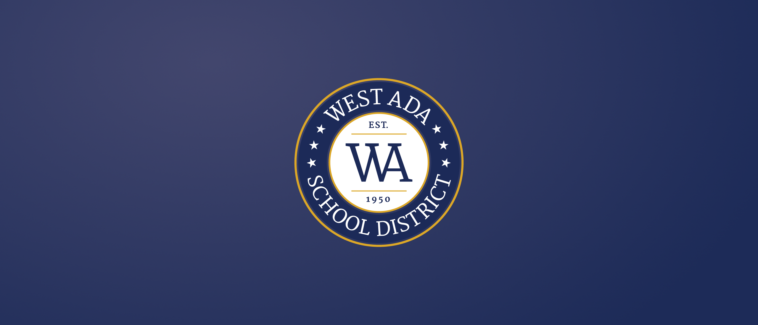 WEST ADA LOGO ON NAVY BACKGROUND