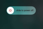 With your finger, slide the red power icon to the right.
