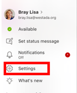  Choose your settings from your profile