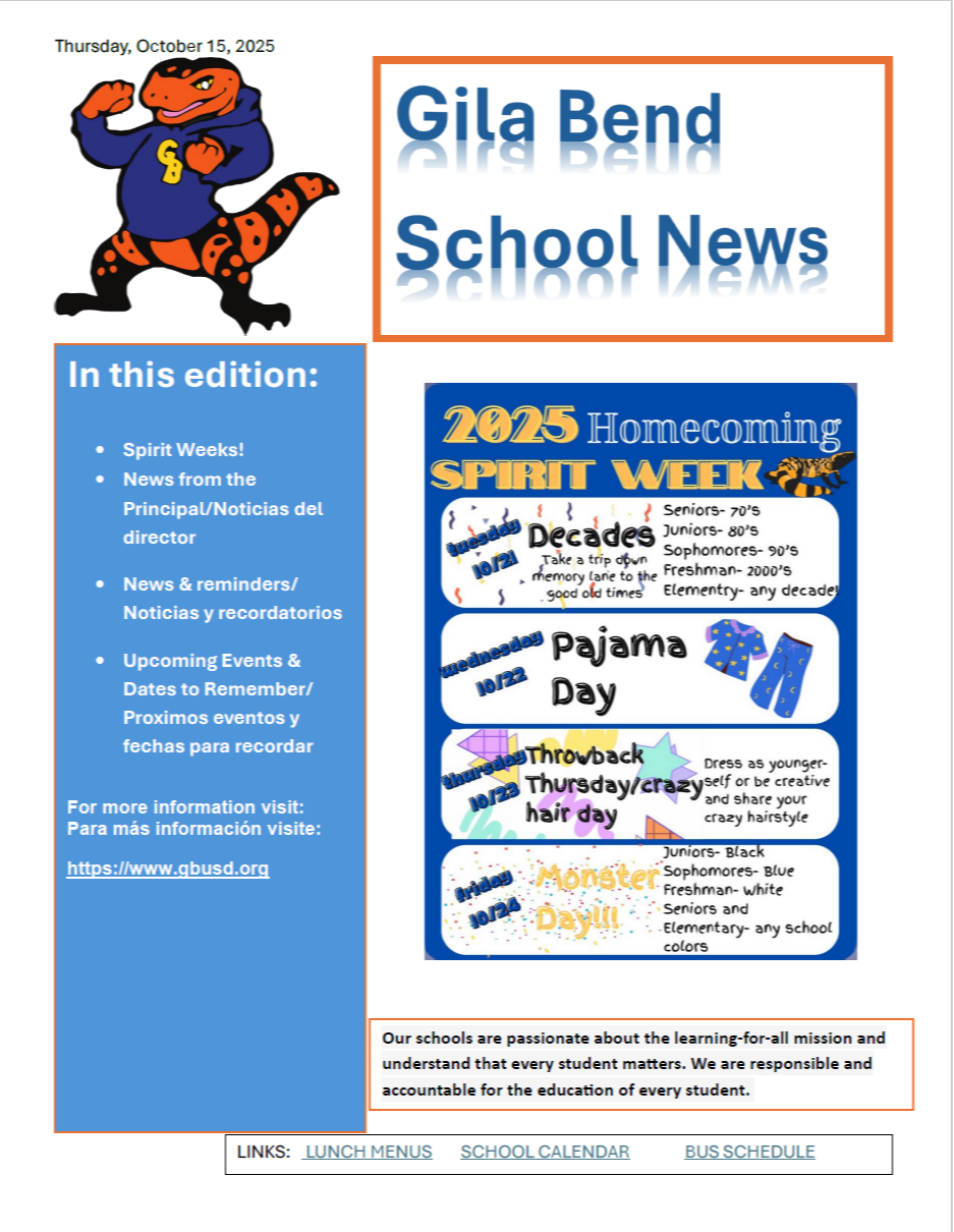 October 15, 2025 Newsletter
