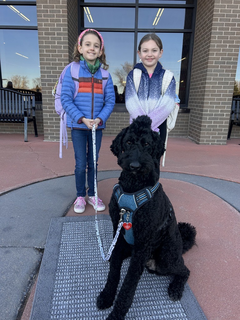 students with dog