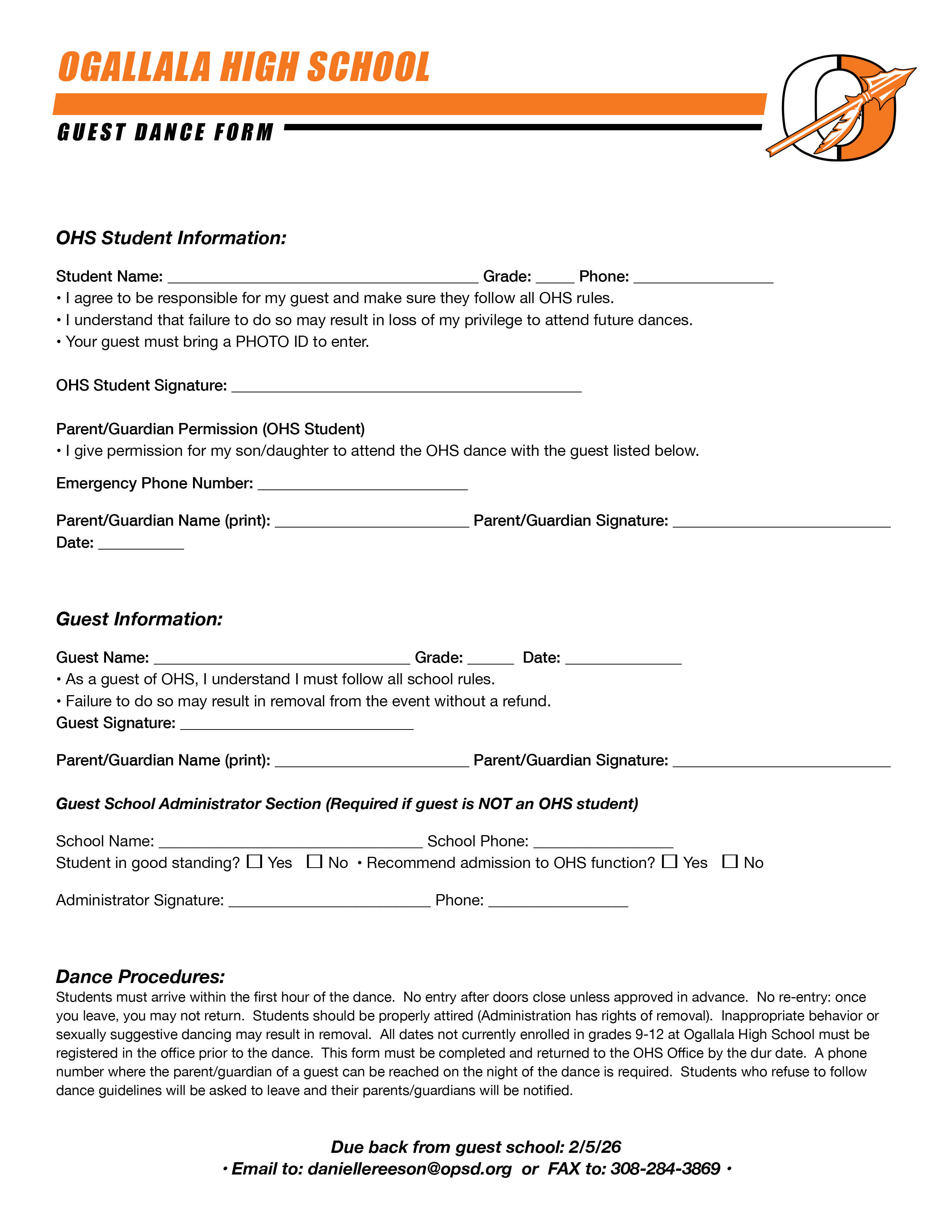 Out of Town Dance Form