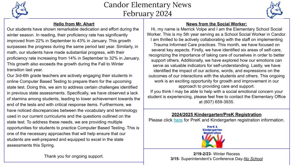Elementary School Candor Central School District