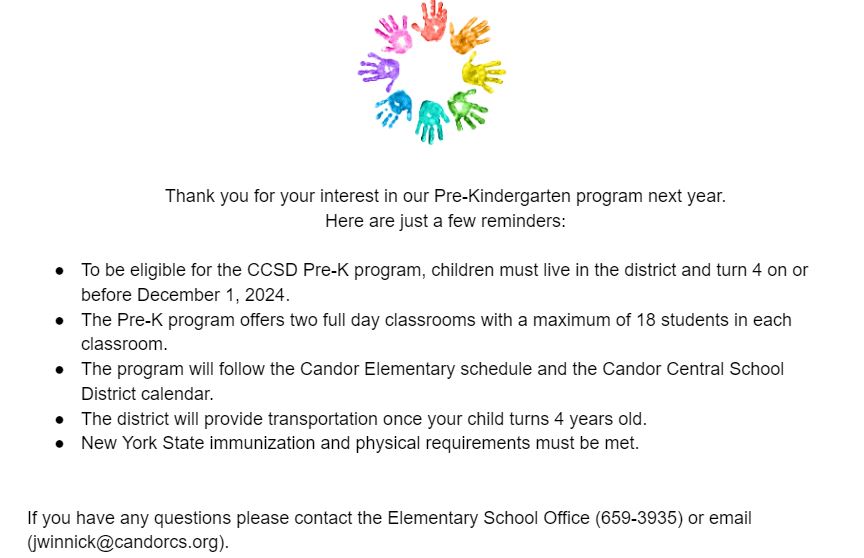 Elementary School Candor Central School District
