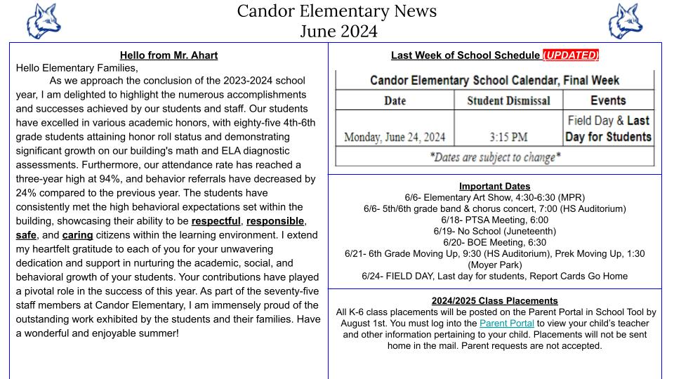Elementary School Candor Central School District