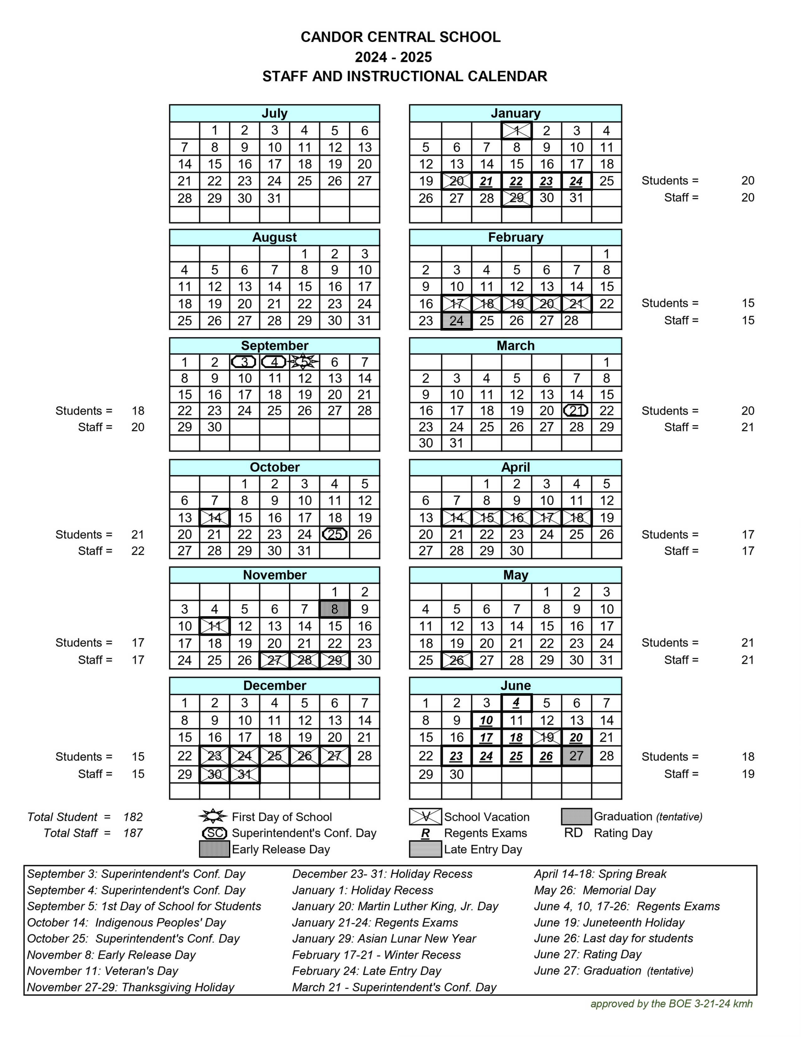 CCSD Instructional Calendar