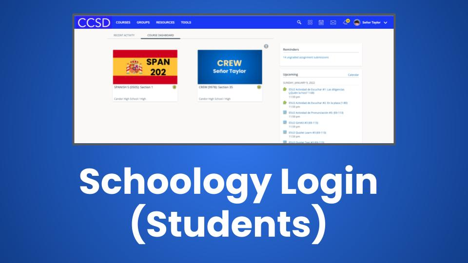 Schoology Login (Students only)