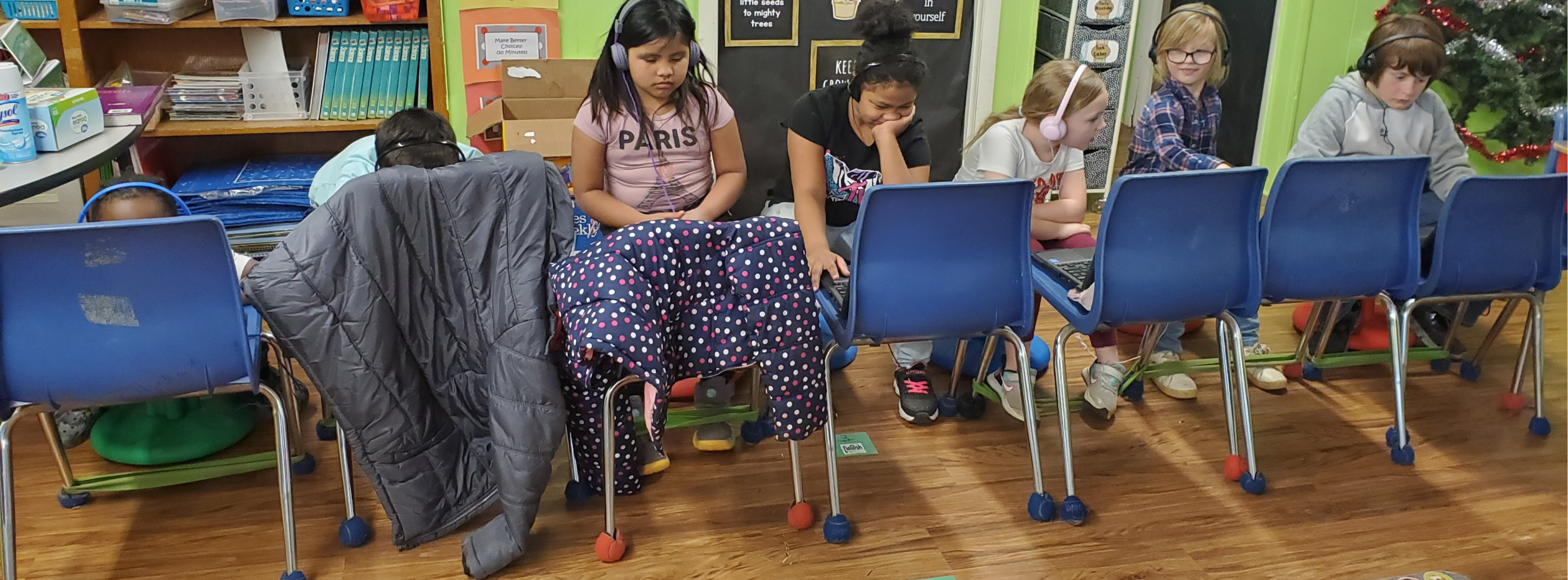 students in classroom.