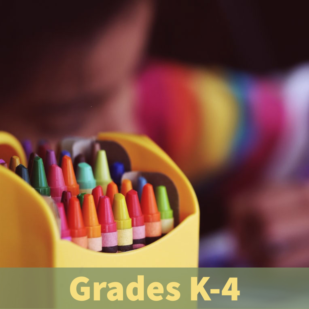 photo of crayons that says grades k-4