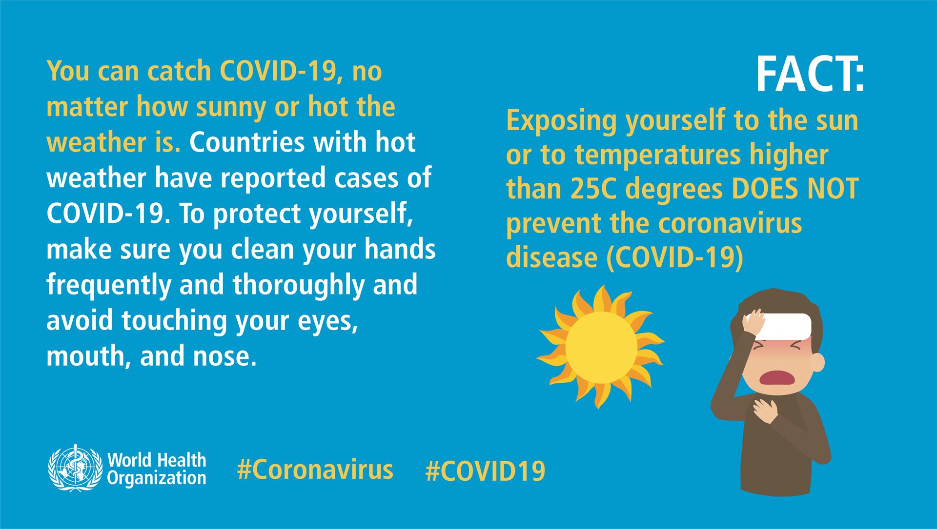 sun exposure does not prevent coronavirus info-graphic