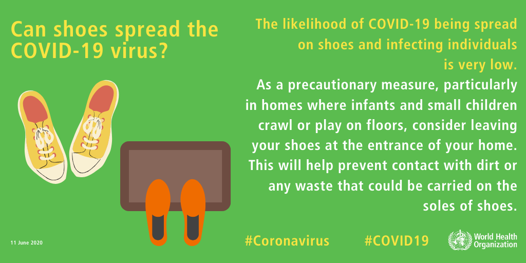 Can shoes spread the covid-19 virus?