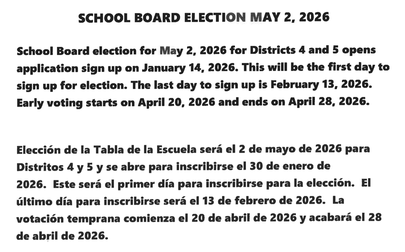 School Board Election Information