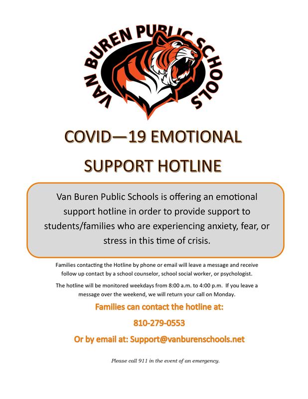 covid-19 emotional support hotline flyer