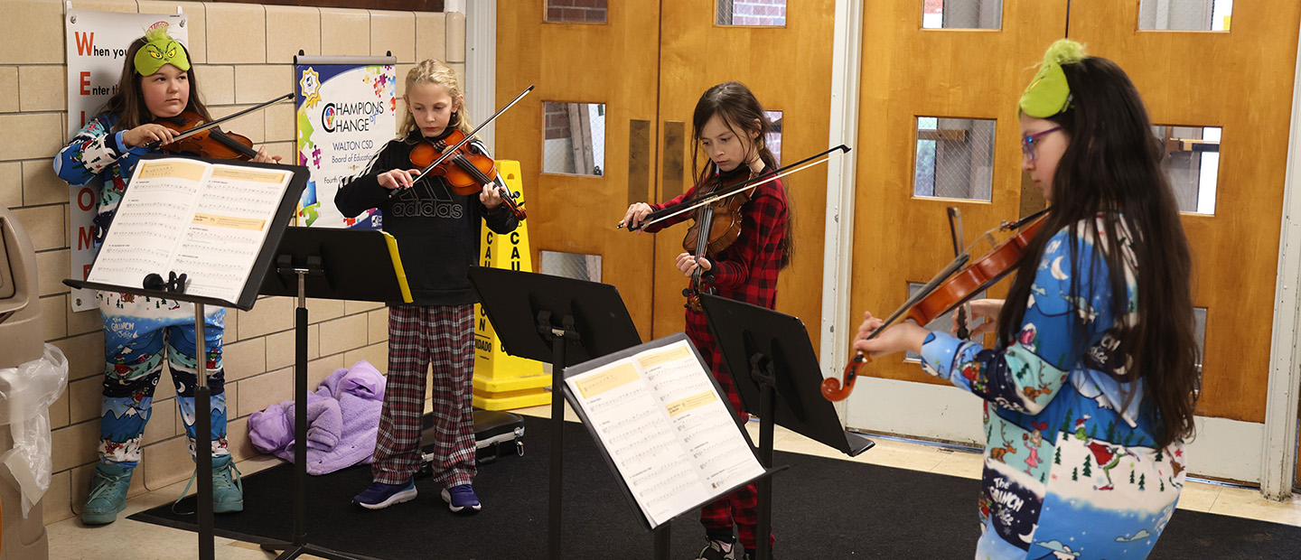 Students playing music