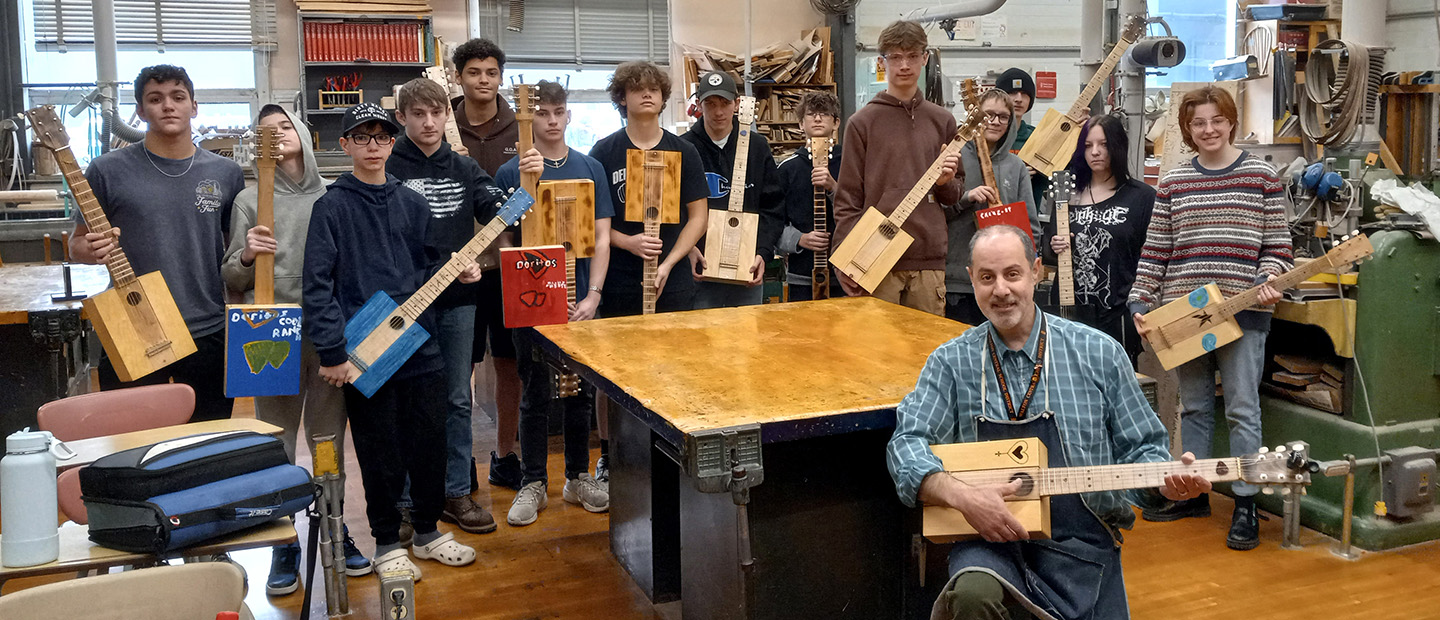 Guitars created in class