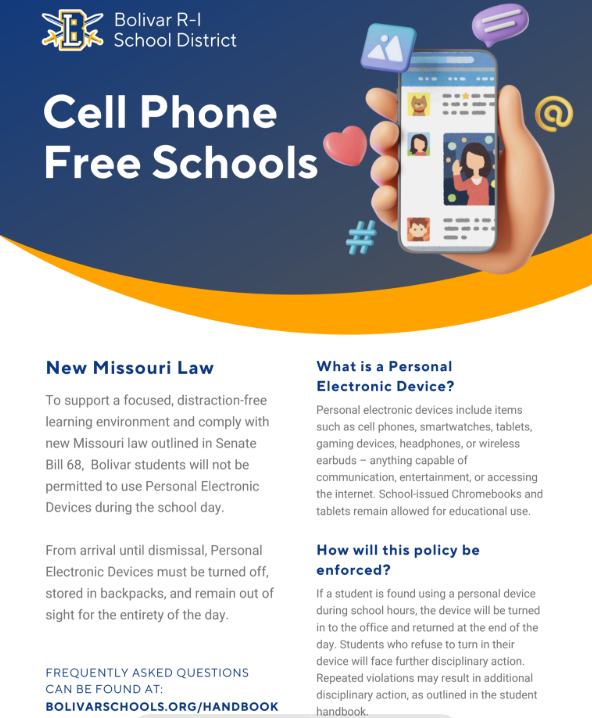 cell phone policy flyer