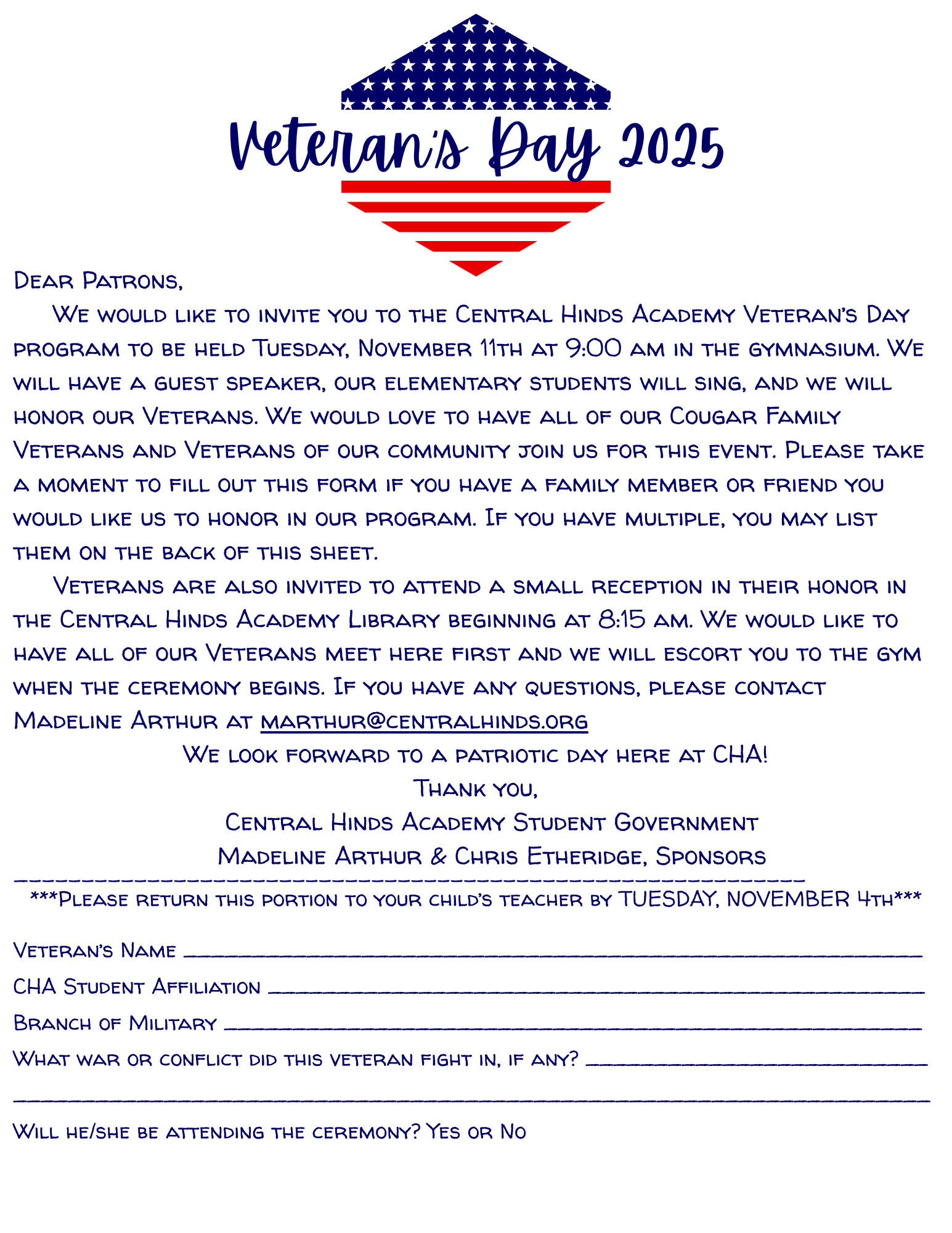 central hinds veterans