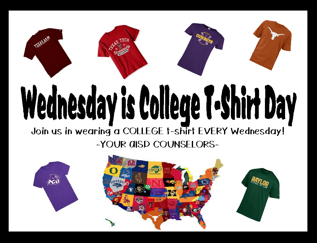 College T-Shirt Wednesdays