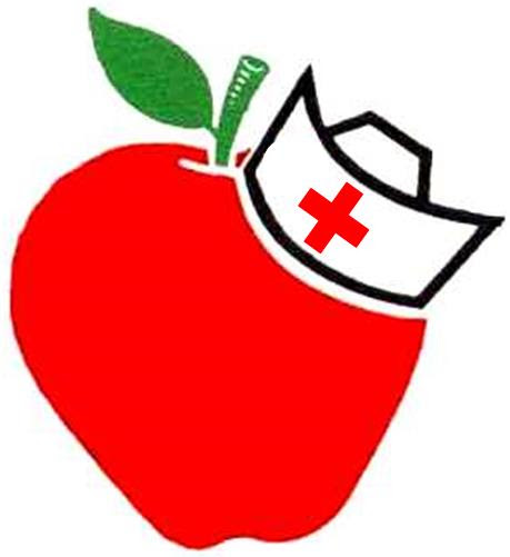 apple with nurse hat