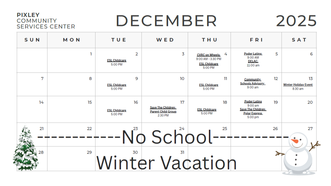 month calendar english