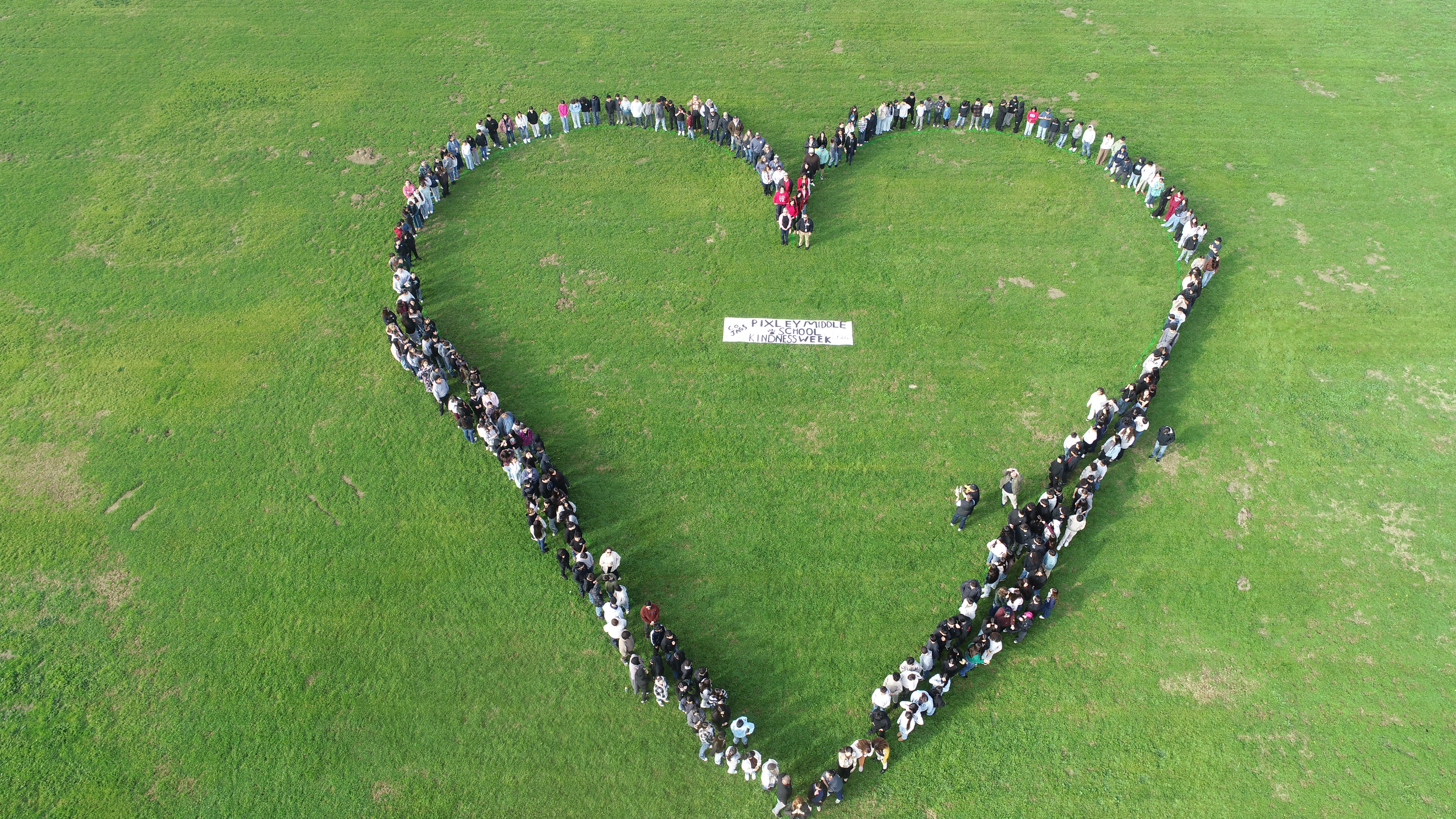 Drone Photo of heart