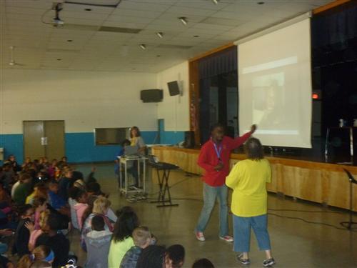 photo of students during an assembly