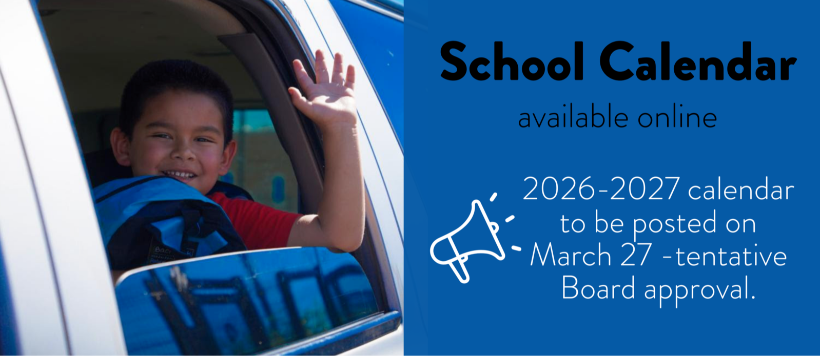 2026-2027 school calendars coming soon