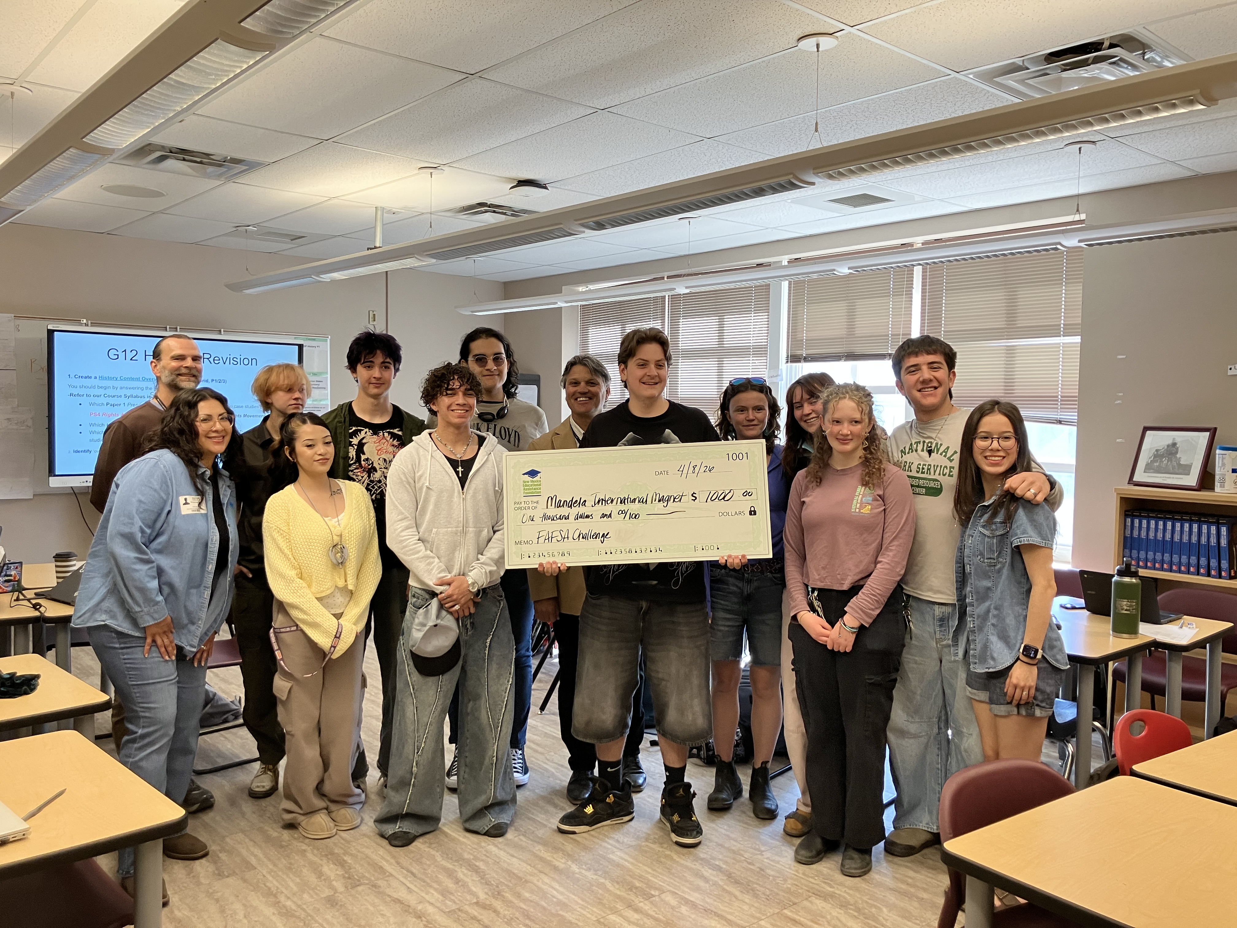 Mandela Class of 2026 Earns FAFSA Challenge Award 