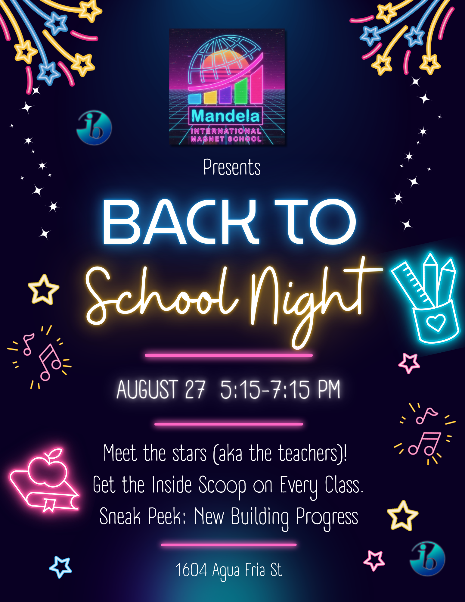 Back to school night flyer