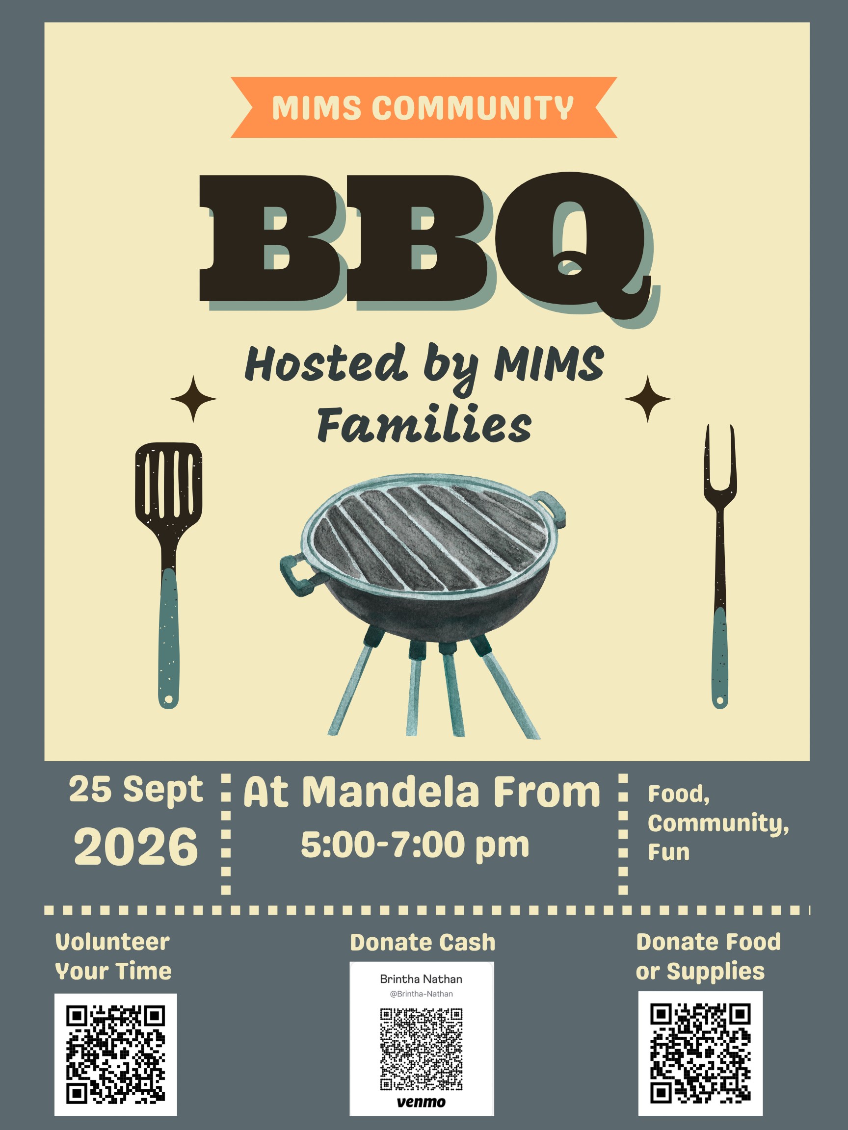 MIMS Community BBQ Flyer
