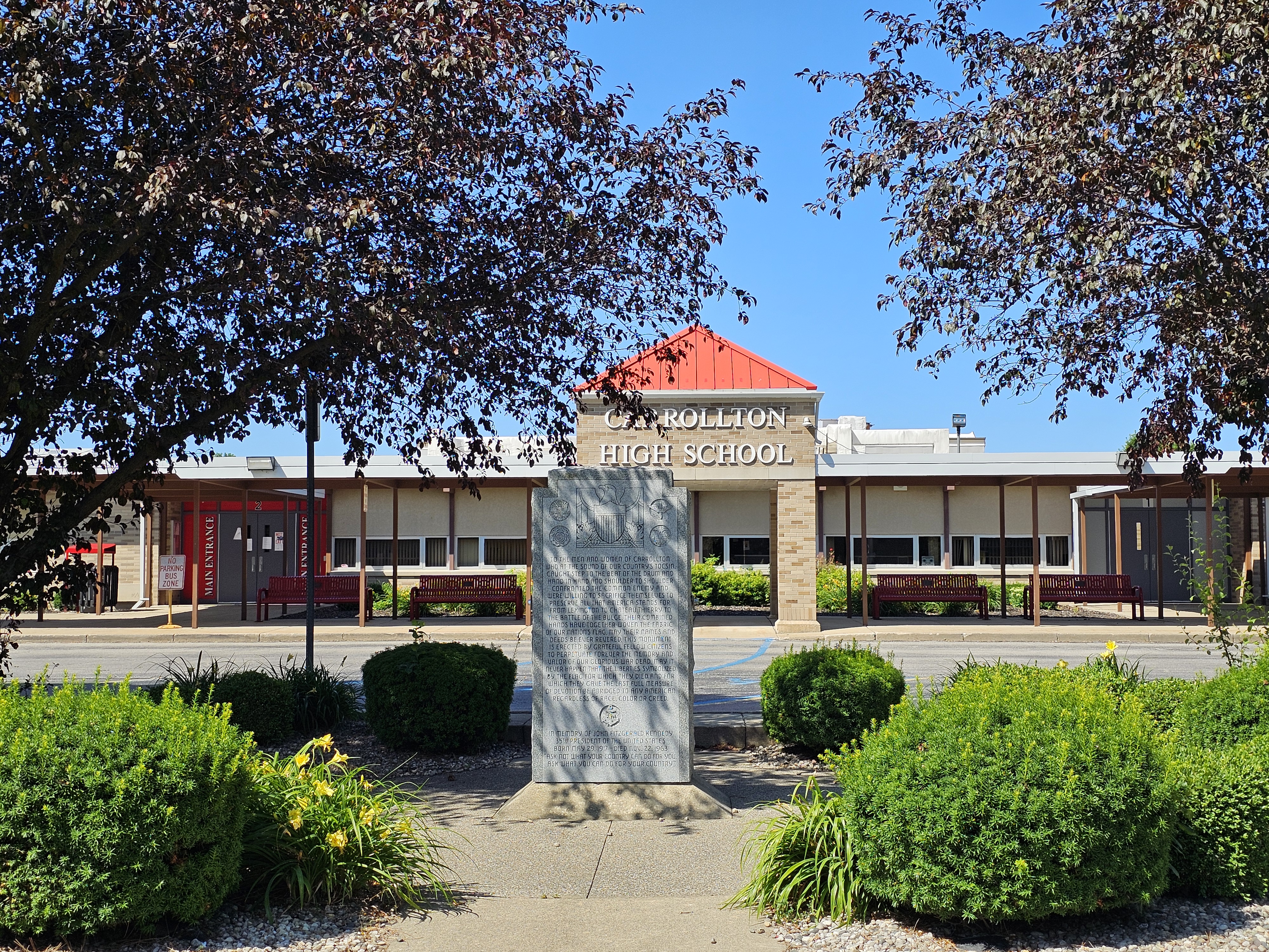 Front façade of Carrollton High School