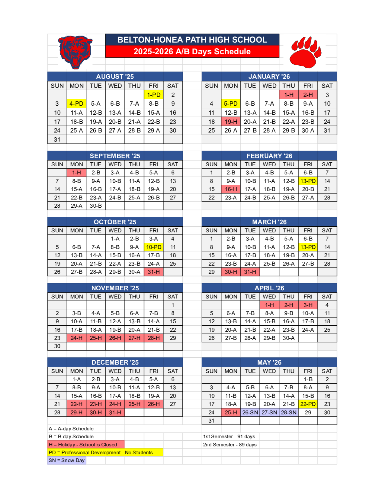 AB Schedule
