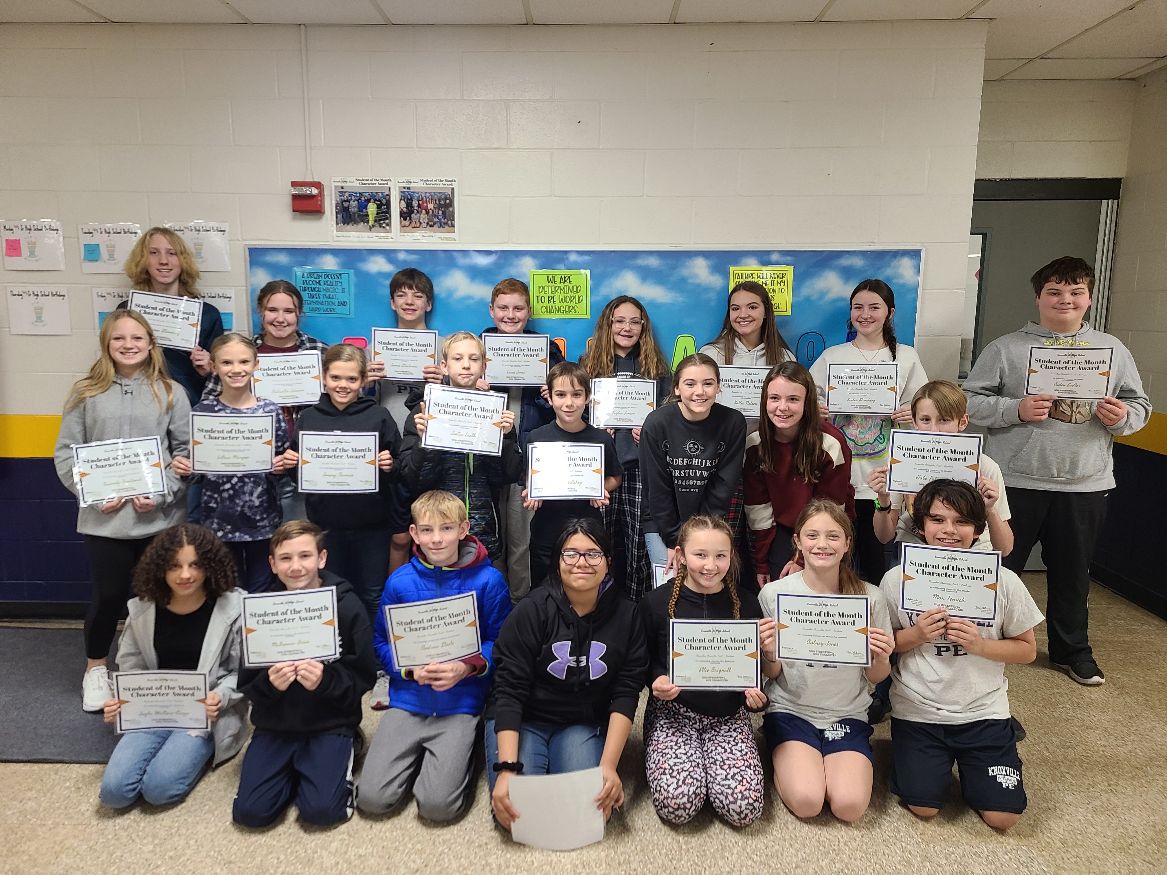 November Students of the Month Character Award for Kindness
