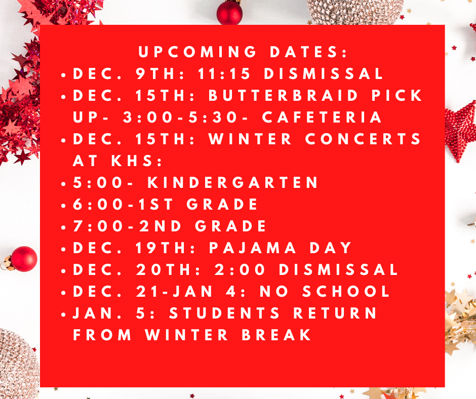 December dates