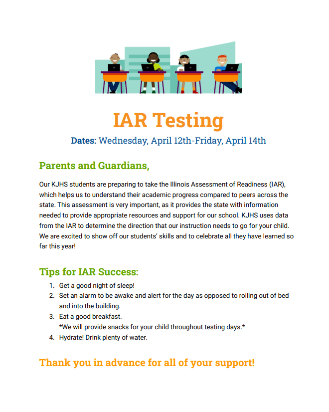 IAR Testing Info