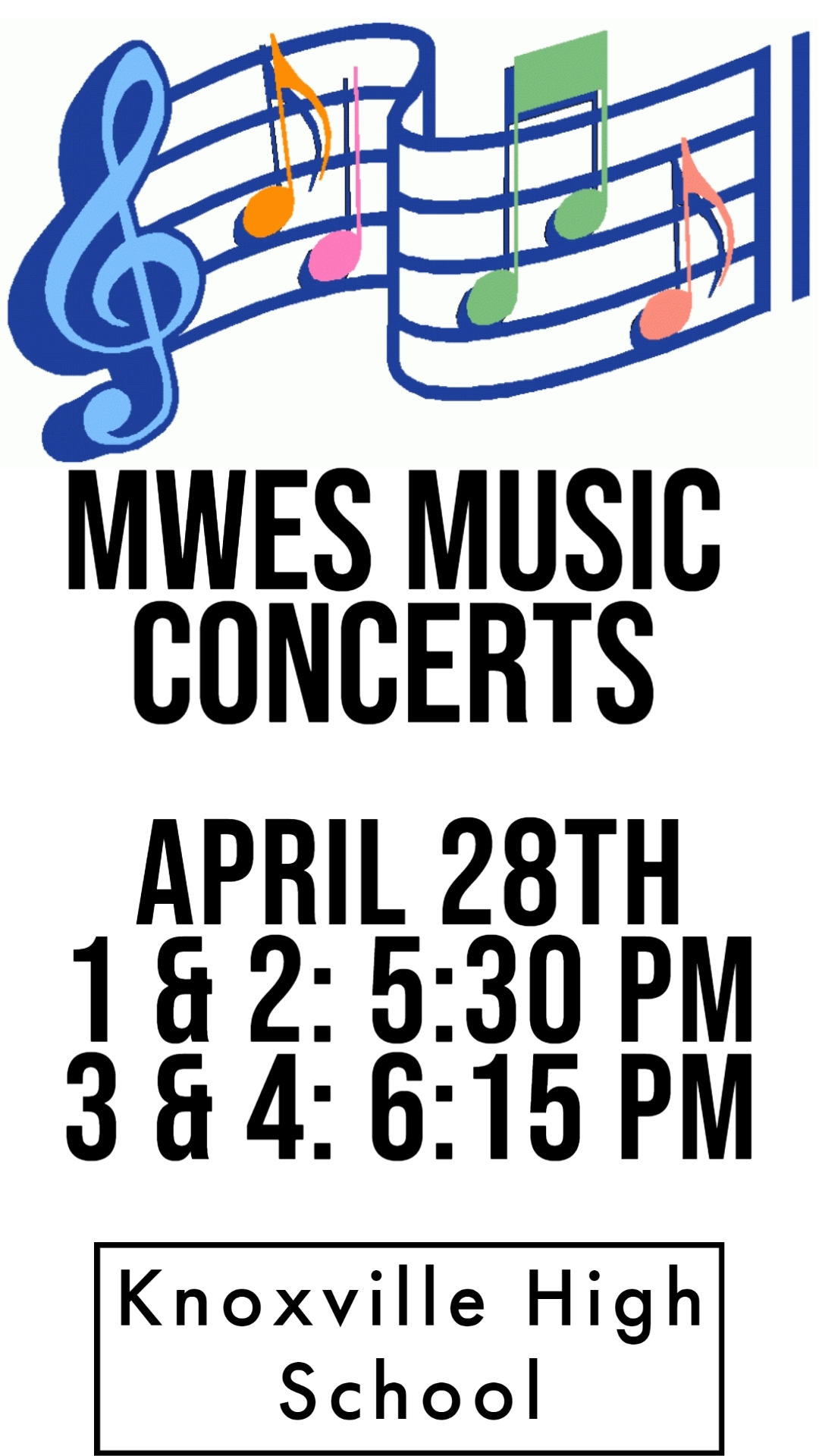 MWES Music Concerts for 1st - 4th Grade