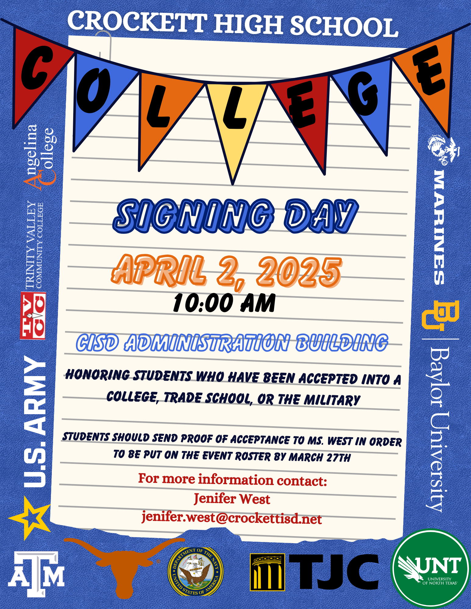 College Signing Day 4/2/25