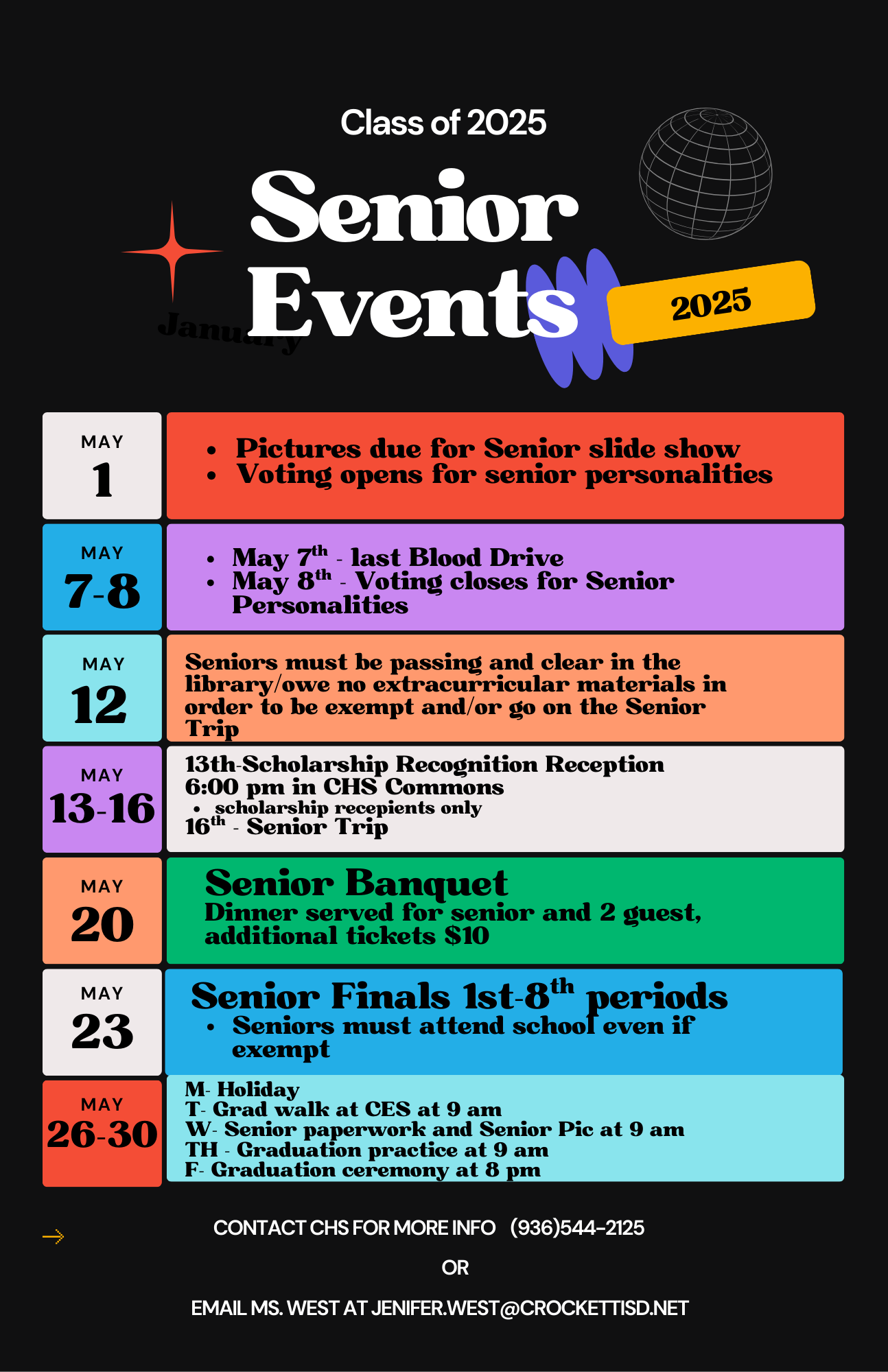 Senior Events for May