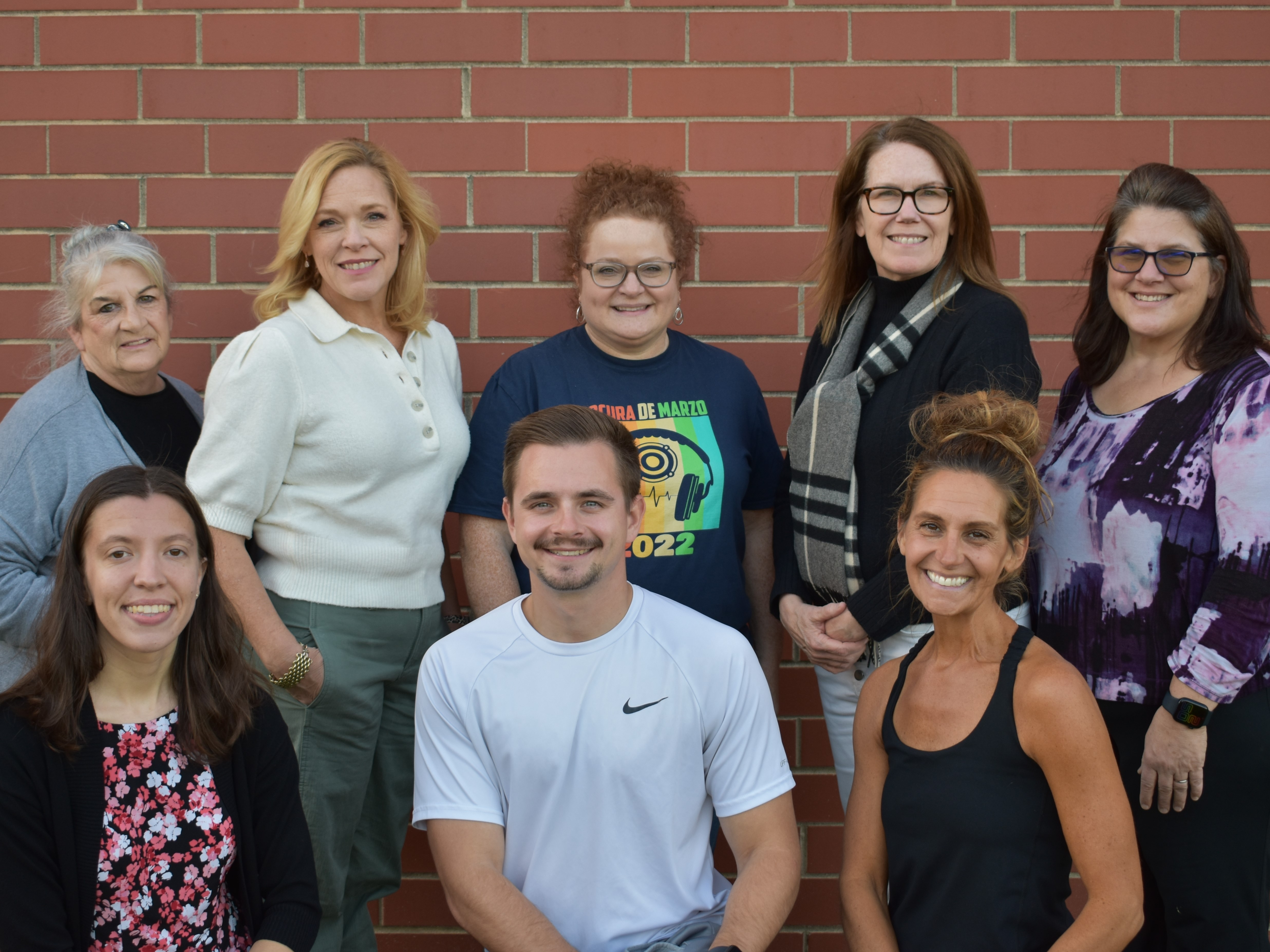 Benjamin Middle Schools specials teachers pictured from left to right: (back row)  Mrs. Hansen, Mrs. Tepe, Mrs. Anderson, Mrs. LaMantia,  Mrs. Wright, (front row) Ms. Martin, Mr. Hauser, and Mrs. Vidic