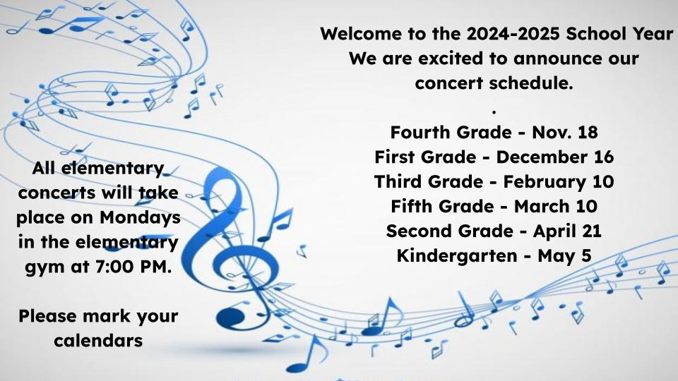 Concert Schedule 