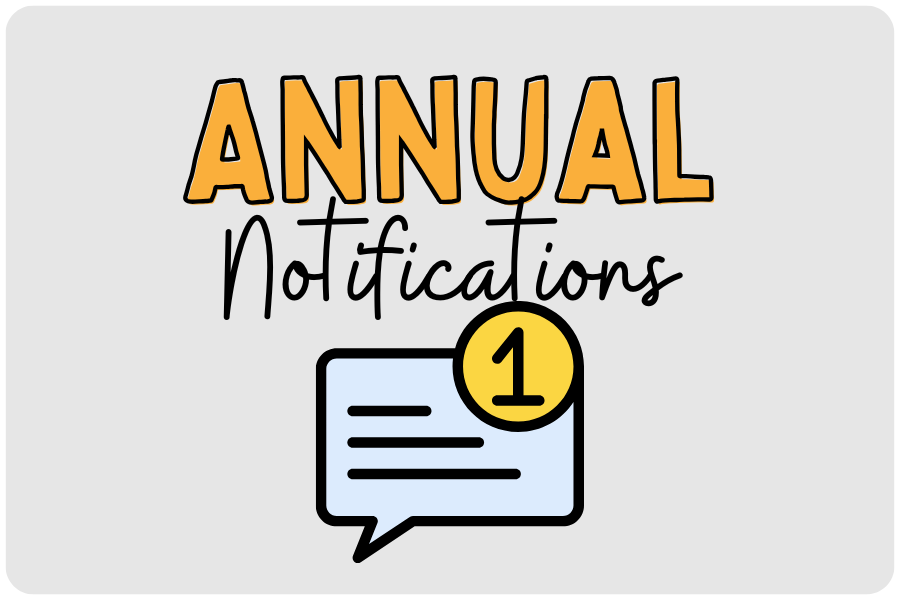Annual Notifications with chat bubble graphic