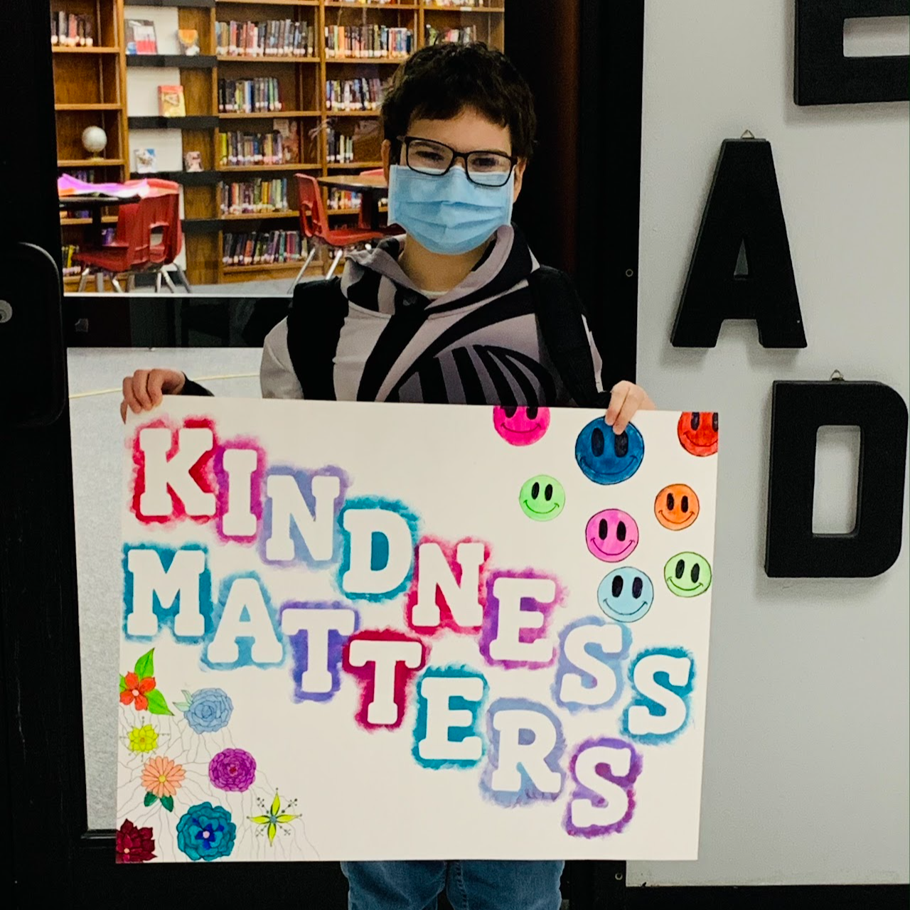 Poster that says kindness matters